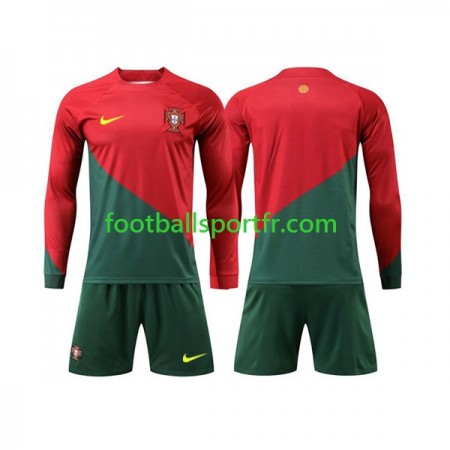 Tenue Portugal Enfant Domicile World Cup 2022 Maillot de Foot ML
